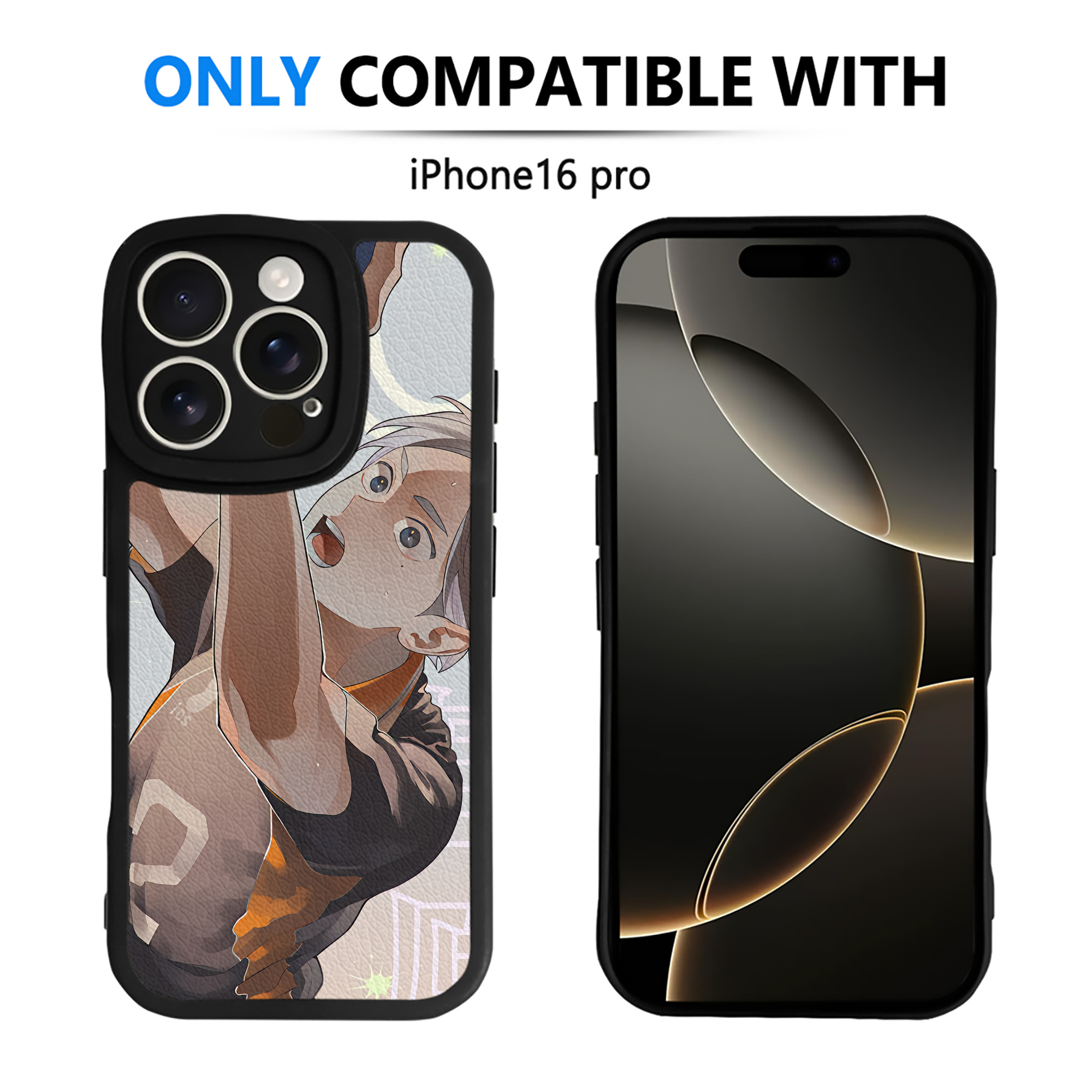 （画像用） ハイキュー!! Haikyu!! 【iPhone 16シリーズ対応】シリコンスマホケース（レザー調） 材質：シリコン